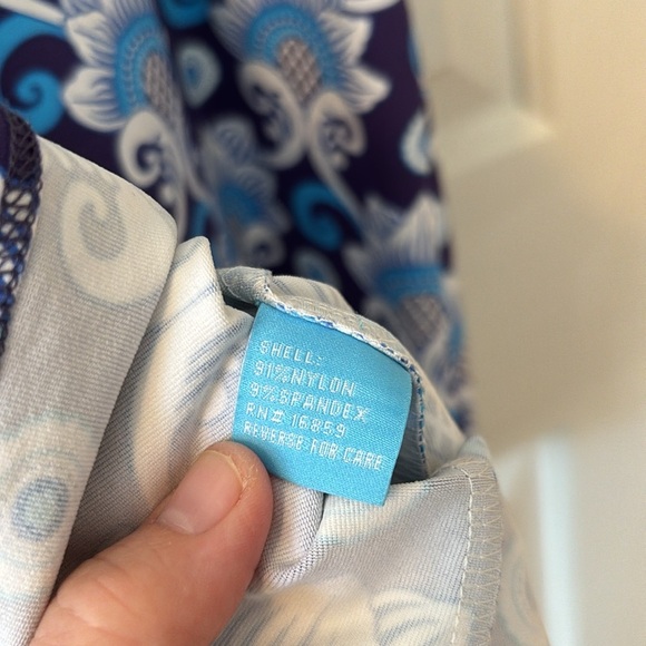 J. McLaughlin Blue and White Patterned Stretchy Dress - S - Picture 6 of 9